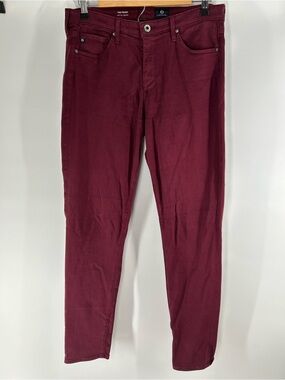 Ag Adriano Goldschmied Skinny Jeans in Deep Burgundy